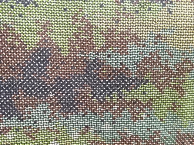 JAPANESE KIMONO / ANTIQUE KASUMI PATTERN WOVEN OSHIMA TSUMUGI KIMONO (